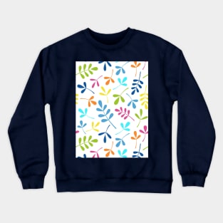 Multicolored Assorted Leaf Silhouettes Crewneck Sweatshirt